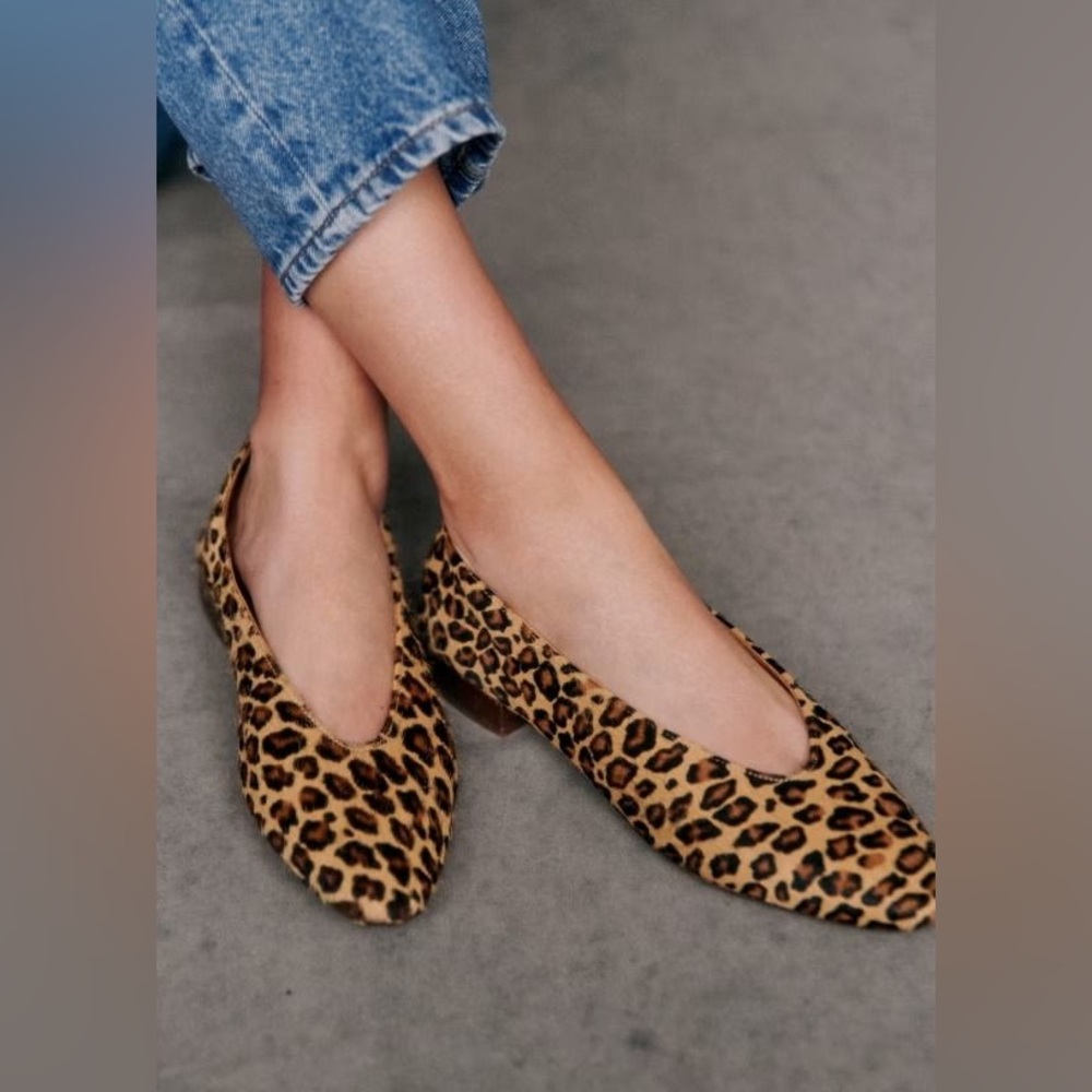 Sezane Matilda Leopard Print Flats 9